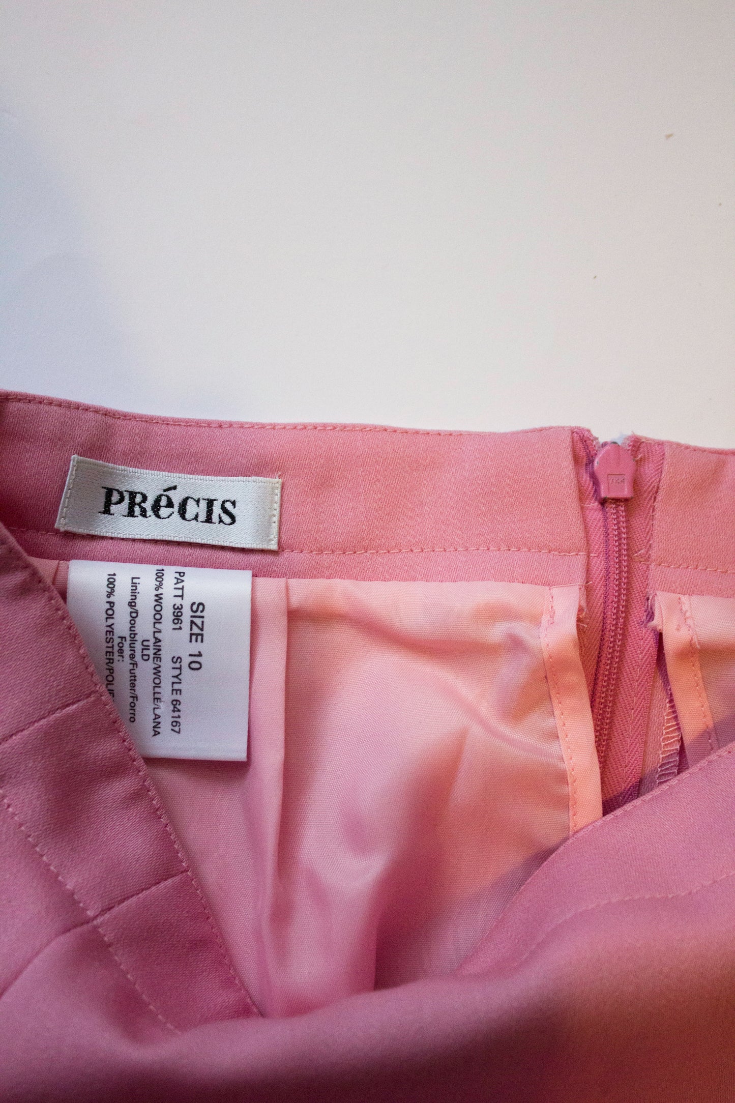 Vintage Precis Petite Pink Wool Skirt Suit