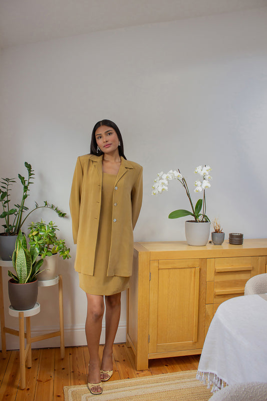 Vintage August Silk Dress Suit