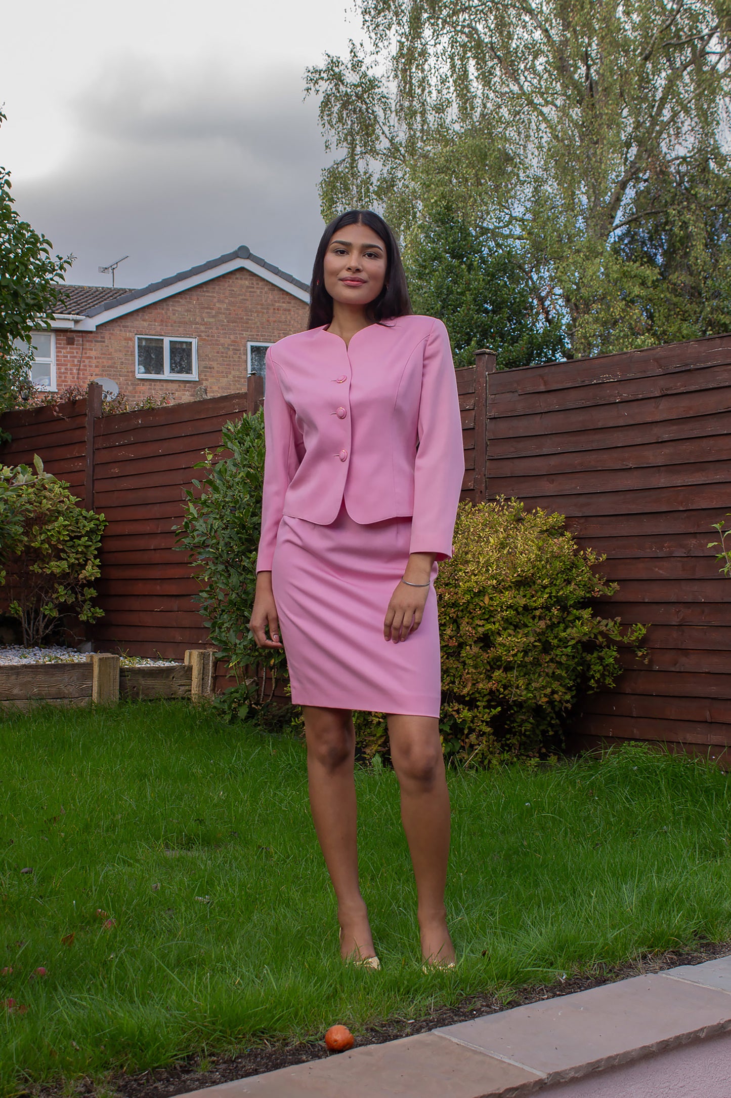 Vintage Precis Petite Pink Wool Skirt Suit