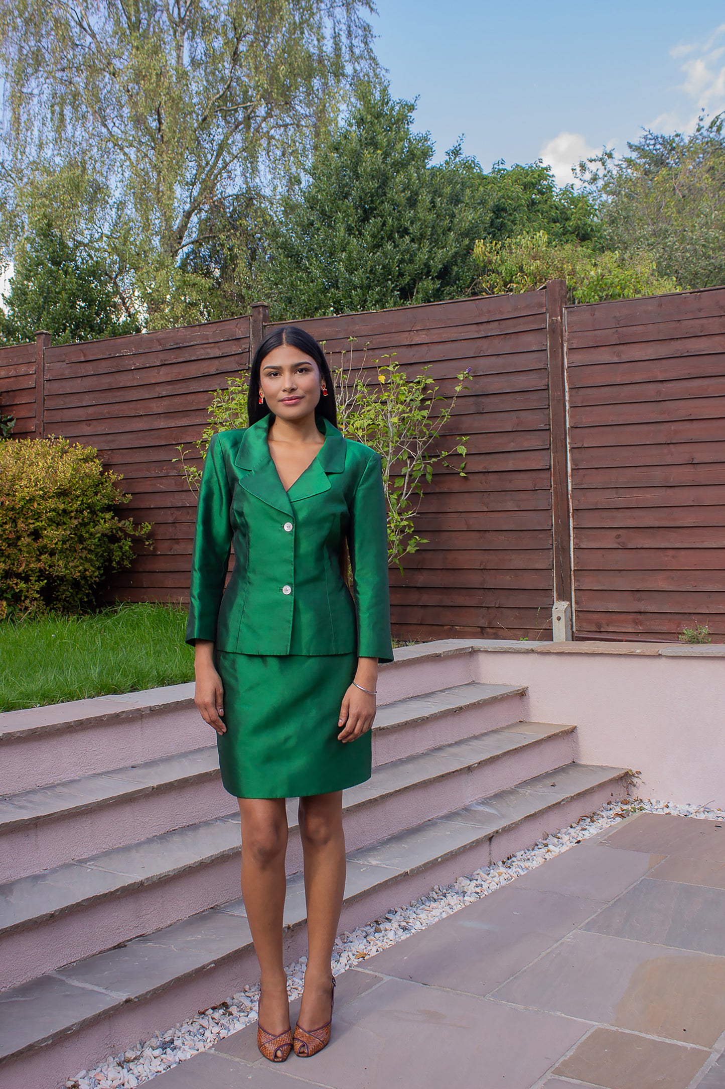 Dolce & Gabbana Green Skirt Suit