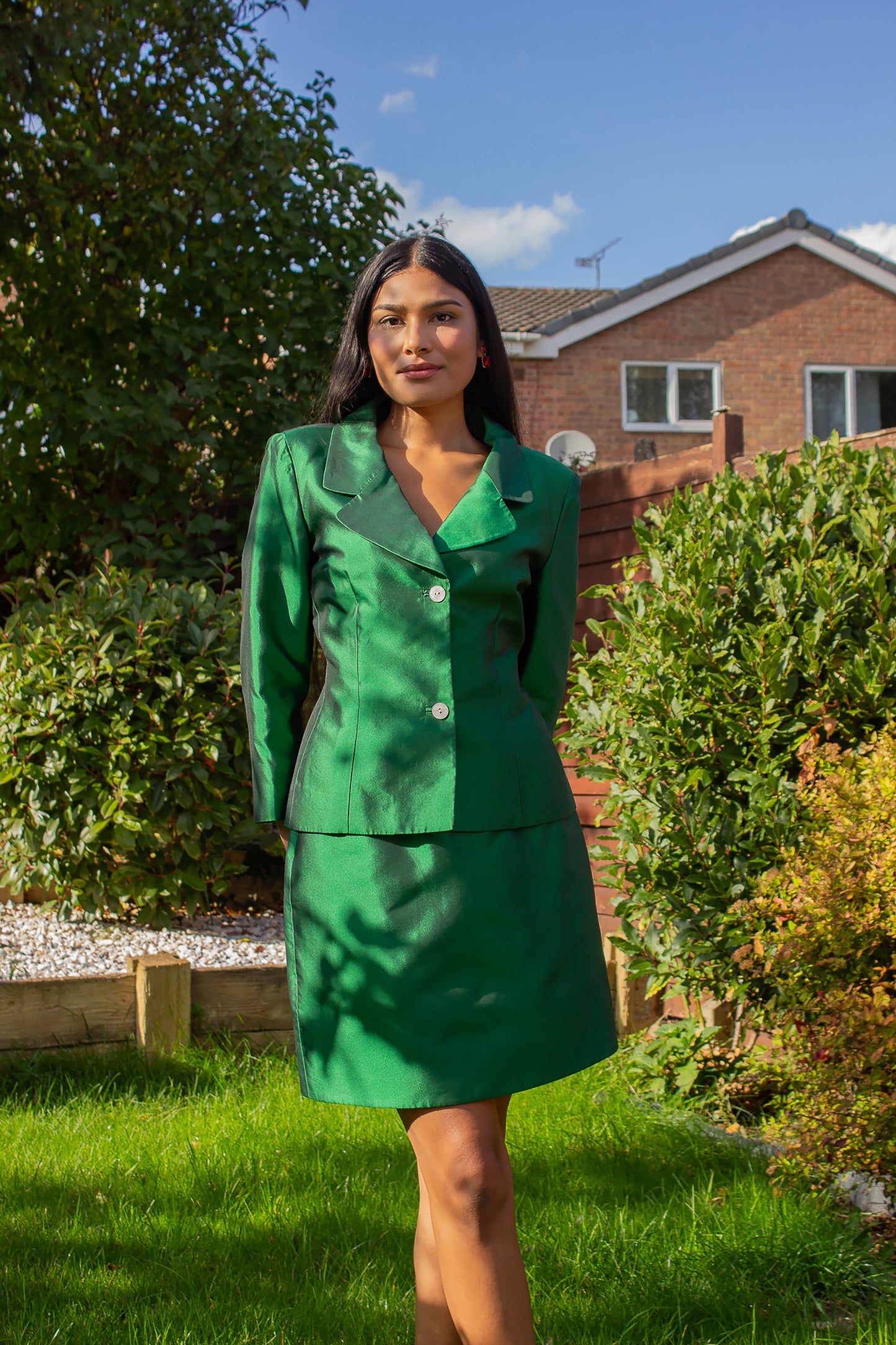 Dolce & Gabbana Green Skirt Suit