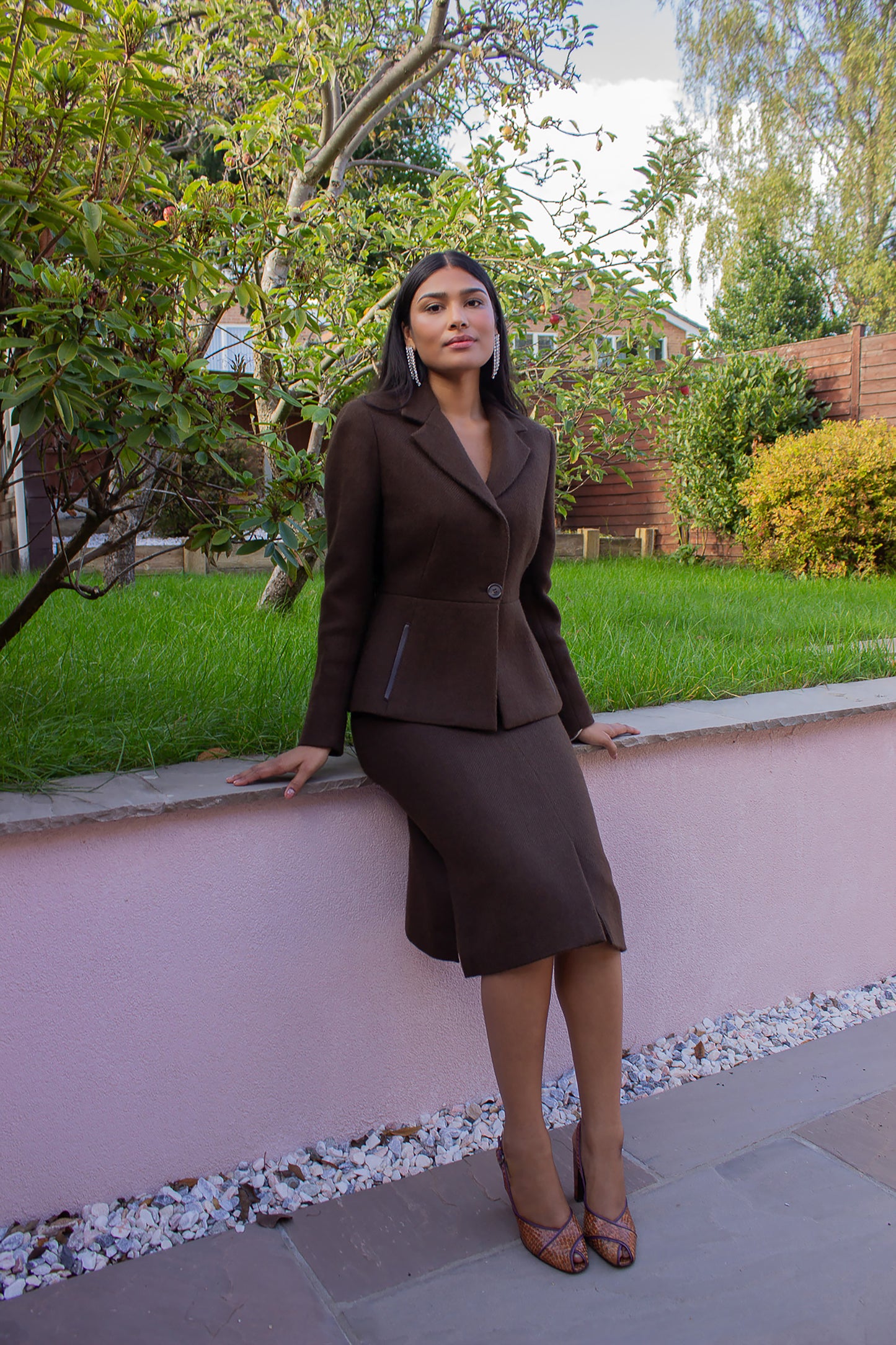 Vintage Prada F/W 2000 Brown Wool Suit